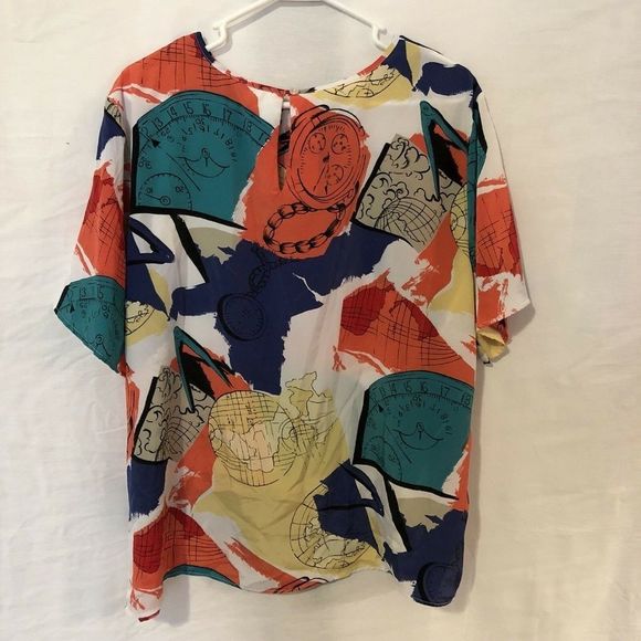 Plus Preferred Plus Size 2X Top Global Print 487 - Picture 2 of 8